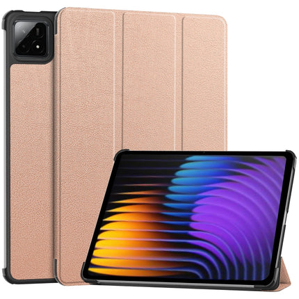 Custer Texture 3-Fold Holder Leather Smart Tablet Case, For Xiaomi Redmi Pad 2 SE 9.7 2026, For Xiaomi Redmi Pad 2, For Xiaomi Pad 7 / 7 Pro