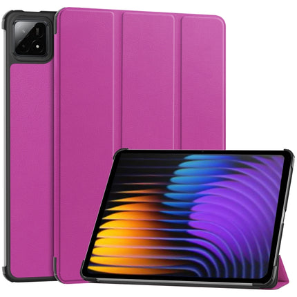 Custer Texture 3-Fold Holder Leather Smart Tablet Case, For Xiaomi Redmi Pad 2 SE 9.7 2026, For Xiaomi Redmi Pad 2, For Xiaomi Pad 7 / 7 Pro
