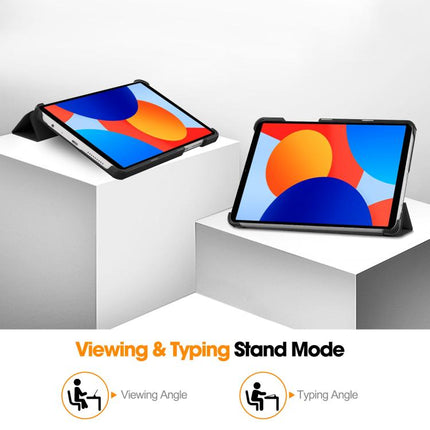 Custer Texture 3-Fold Holder Leather Smart Tablet Case, For Xiaomi Redmi Pad SE 8.7, For Xiaomi Pad 6 / 6 Pro
