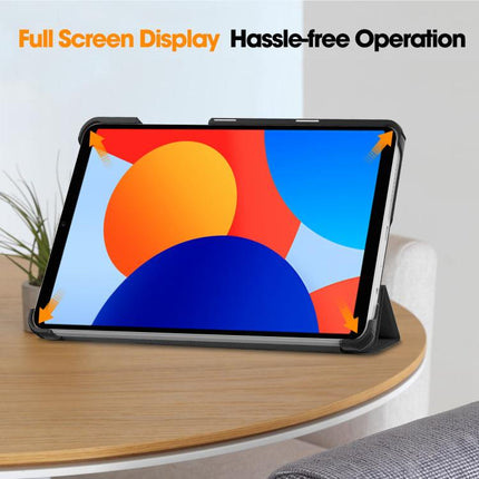 Custer Texture 3-Fold Holder Leather Smart Tablet Case, For Xiaomi Redmi Pad SE 8.7, For Xiaomi Pad 6 / 6 Pro