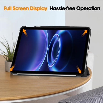 Custer Texture 3-Fold Holder Leather Smart Tablet Case, For Xiaomi Redmi Pad 2 SE 9.7 2026, For Xiaomi Redmi Pad 2, For Xiaomi Pad 7 / 7 Pro