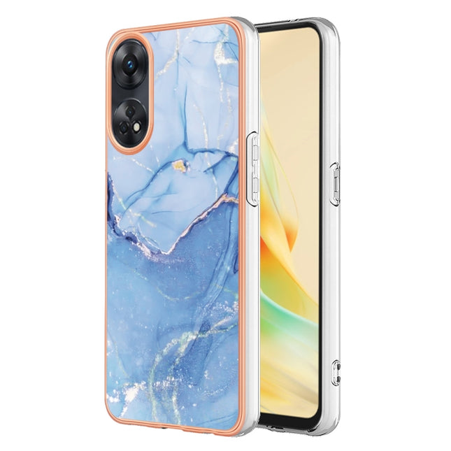 Electroplating Marble Dual-side IMD Phone Case, For OPPO Reno 8T 4G