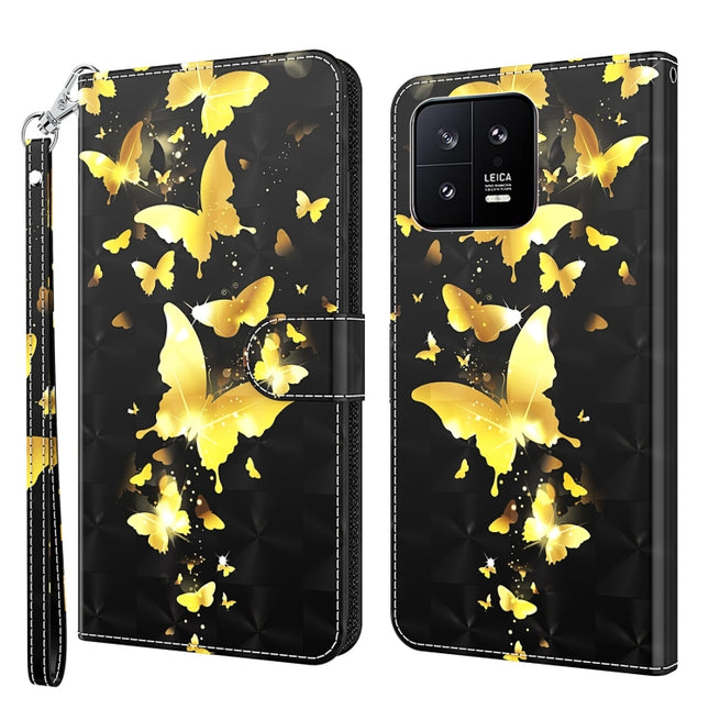 3D Painting Pattern Flip Leather Phone Case, For Xiaomi 13, For Xiaomi 13 Pro