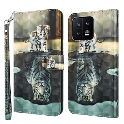 3D Painting Pattern Flip Leather Phone Case, For Xiaomi 13, For Xiaomi 13 Pro