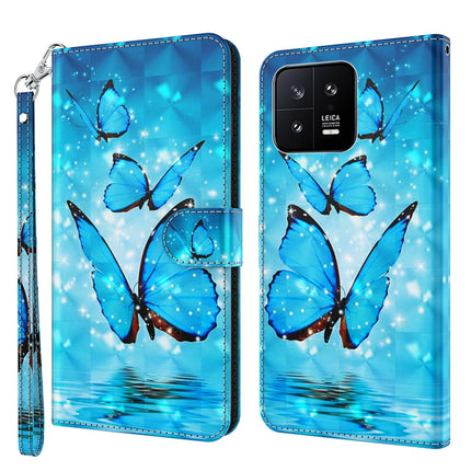 3D Painting Pattern Flip Leather Phone Case, For Xiaomi 13, For Xiaomi 13 Pro