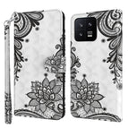 For Xiaomi 13 / Diagonal Black Flower