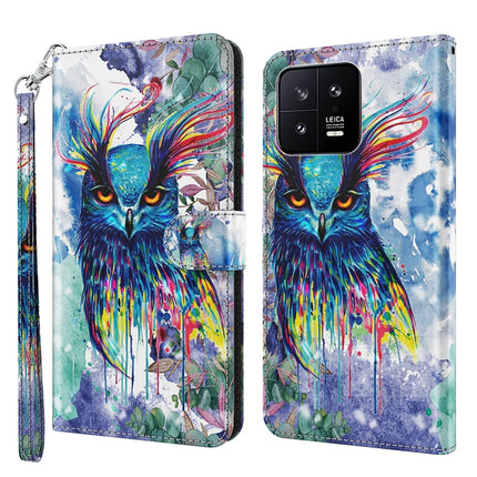 3D Painting Pattern Flip Leather Phone Case, For Xiaomi 13, For Xiaomi 13 Pro