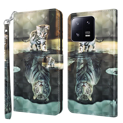 3D Painting Pattern Flip Leather Phone Case, For Xiaomi 13, For Xiaomi 13 Pro