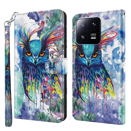 3D Painting Pattern Flip Leather Phone Case, For Xiaomi 13, For Xiaomi 13 Pro