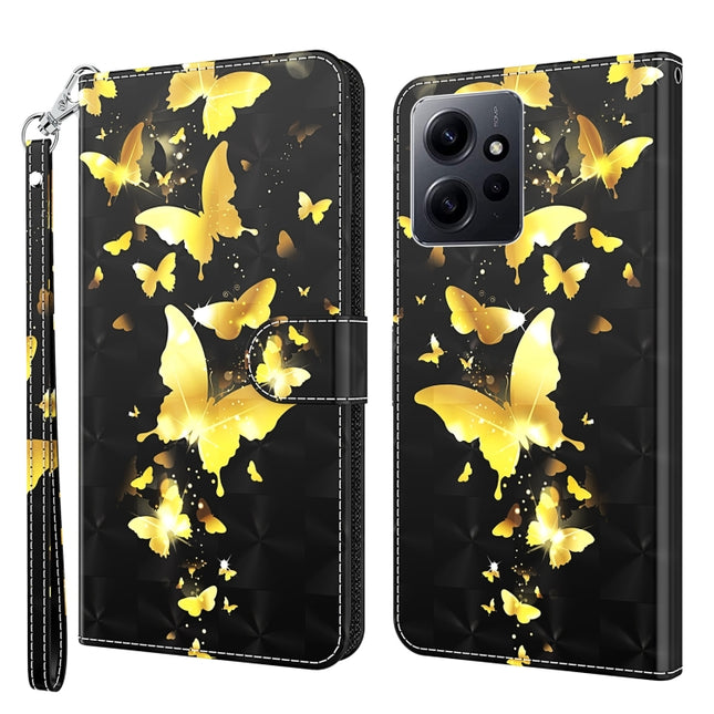 3D Painting Pattern Flip Leather Phone Case, For Xiaomi Redmi Note 12 4G Global, For Xiaomi Redmi Note 12 5G Global / Poco X5 5G