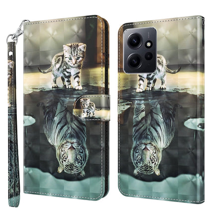 3D Painting Pattern Flip Leather Phone Case, For Xiaomi Redmi Note 12 4G Global, For Xiaomi Redmi Note 12 5G Global / Poco X5 5G