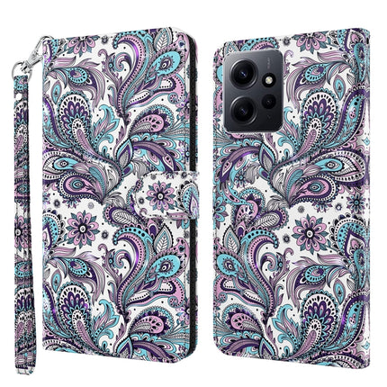 3D Painting Pattern Flip Leather Phone Case, For Xiaomi Redmi Note 12 4G Global, For Xiaomi Redmi Note 12 5G Global / Poco X5 5G