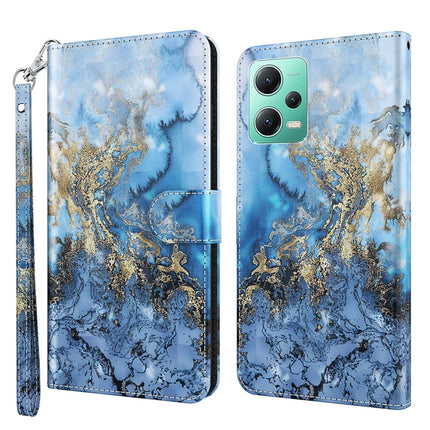 3D Painting Pattern Flip Leather Phone Case, For Xiaomi Redmi Note 12 4G Global, For Xiaomi Redmi Note 12 5G Global / Poco X5 5G