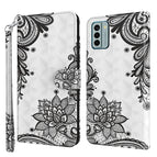 For Nokia G22 / Diagonal Black Flower