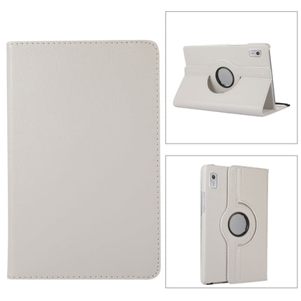 360 Degree Rotation Litchi Texture Tablet Leather Case with Holder, For Lenovo Tab M9