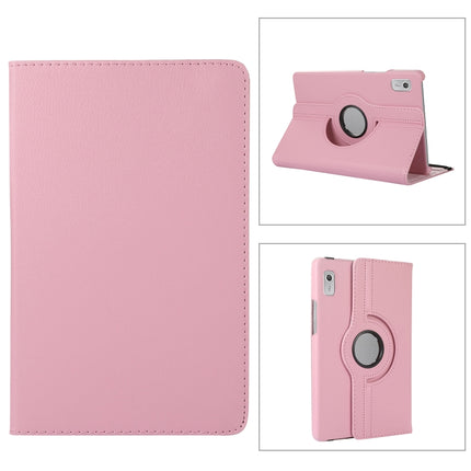 360 Degree Rotation Litchi Texture Tablet Leather Case with Holder, For Lenovo Tab M9