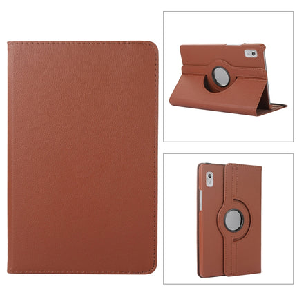 360 Degree Rotation Litchi Texture Tablet Leather Case with Holder, For Lenovo Tab M9