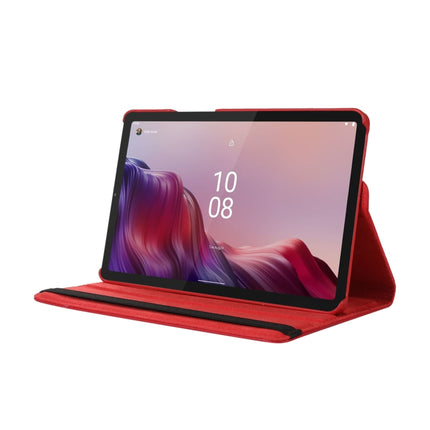 360 Degree Rotation Litchi Texture Tablet Leather Case with Holder, For Lenovo Tab M9