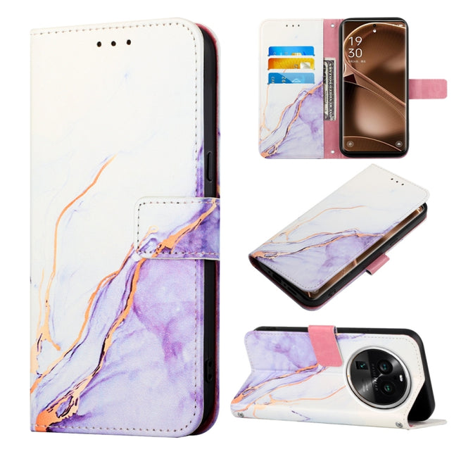 PT003 Marble Pattern Flip Leather Phone Case, For OPPO Find X6 Pro, For Realme 10 4G, For Realme 10 Pro 5G, For Realme 10 Pro+ 5G