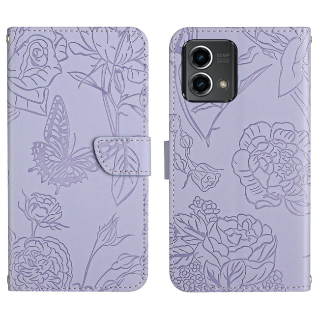 HT03 Skin Feel Butterfly Embossed Flip Leather Phone Case, For Motorola Moto G Power 2023, For Motorola Moto G Stylus 5G 2023, For Sony Xperia 1 V, For Sony Xperia 10 V