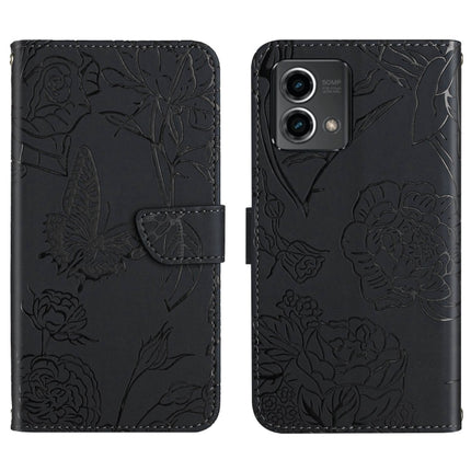 HT03 Skin Feel Butterfly Embossed Flip Leather Phone Case, For Motorola Moto G Power 2023, For Motorola Moto G Stylus 5G 2023, For Sony Xperia 1 V, For Sony Xperia 10 V
