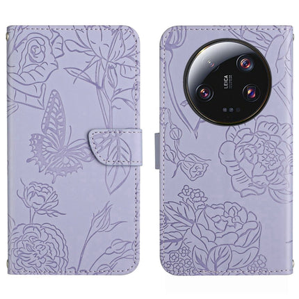 HT03 Skin Feel Butterfly Embossed Flip Leather Phone Case, For vivo V27, For Samsung Galaxy F14 5G Global, For Xiaomi 13 Ultra