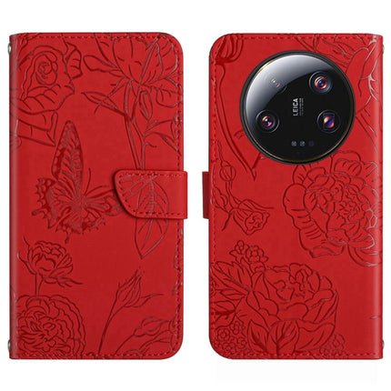 HT03 Skin Feel Butterfly Embossed Flip Leather Phone Case, For vivo V27, For Samsung Galaxy F14 5G Global, For Xiaomi 13 Ultra