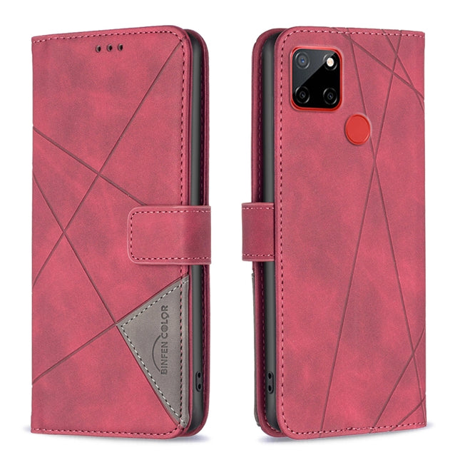 Magnetic Buckle Rhombus Texture Leather Phone Case, For Nokia C12, For Nokia C22, For Nokia C32, For Realme C33