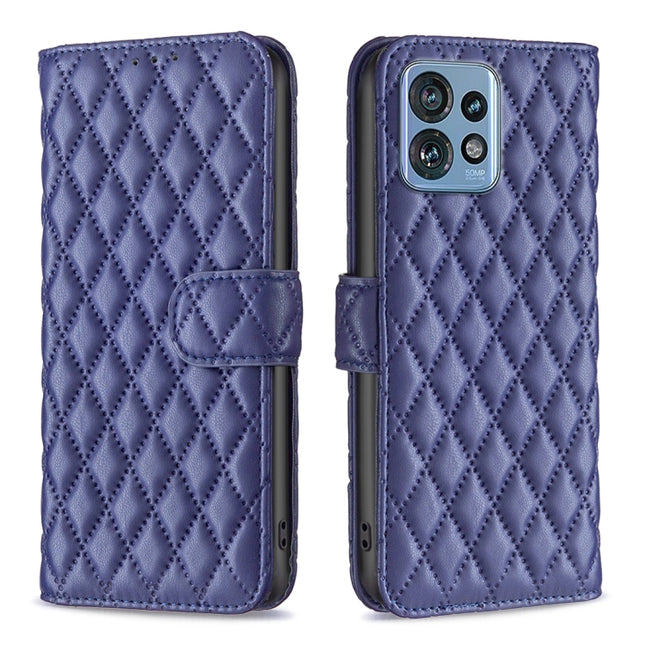 Diamond Lattice Wallet Flip Leather Phone Case, For Motorola Edge 40 Pro 5G / Moto X40