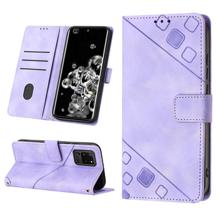 Skin-feel Embossed Leather Phone Case, For Samsung Galaxy S20 Ultra, For Samsung Galaxy Xcover6 Pro