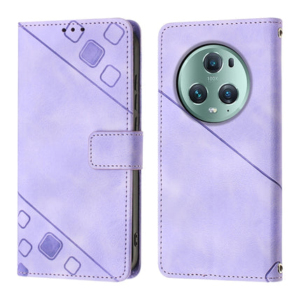 Skin-feel Embossed Leather Phone Case, For Honor Magic5 Pro, For Motorola Moto G Stylus 5G 2023, For OnePlus Ace 2 5G / 11R 5G, For OPPO Find X6