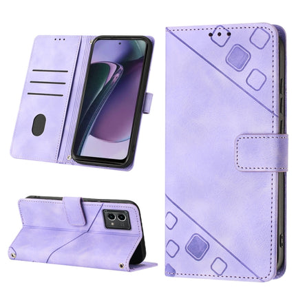 Skin-feel Embossed Leather Phone Case, For Honor Magic5 Pro, For Motorola Moto G Stylus 5G 2023, For OnePlus Ace 2 5G / 11R 5G, For OPPO Find X6