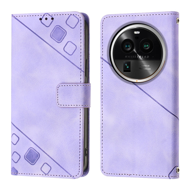 Skin-feel Embossed Leather Phone Case, For OPPO Find X6 Pro, For Realme C55, For Realme GT Neo 5 5G / GT3, For OPPO Reno8 T 4G Foreign