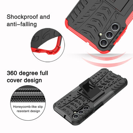 Tire Texture TPU + PC Phone Case with Holder, For Samsung Galaxy A24 4G, For Xiaomi Redmi 12C, For Xiaomi Poco C55, For Lenovo Tab M9