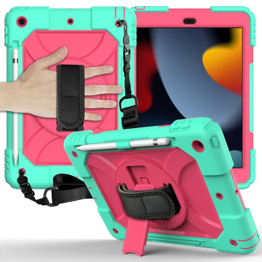 Shockproof  PC + Silicone Combination Case with Holder & Hand Strap & Shoulder strap, For iPad 10.2, For iPad Pro 11 (2020), For Samsung Galaxy Tab A 8.4 (2020)