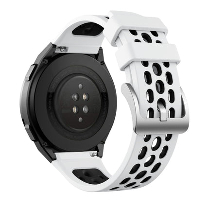 Two Color Round Hole Silicone Watch Band, For Huawei Watch GT 2e