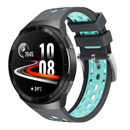Two Color Round Hole Silicone Watch Band, For Huawei Watch GT 2e
