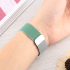 For Apple Watch Series 7 41mm / 6 & SE & 5 & 4 40mm / 3 & 2 & 1 38mm / Green+Silver