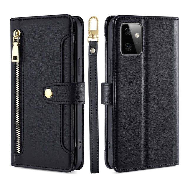 Sheep Texture Cross-body Zipper Wallet Leather Phone Case, For Motorola Moto G Power 2023, For vivo S16e, For vivo Y100 5G, For OPPO Find X6 5G