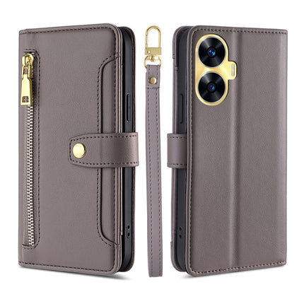 Sheep Texture Cross-body Zipper Wallet Leather Phone Case, For OPPO Find X6 Pro 5G, For Realme C55 4G, For Realme GT Neo5, For Realme V30 5G / V30T
