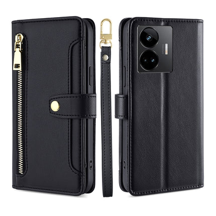 Sheep Texture Cross-body Zipper Wallet Leather Phone Case, For OPPO Find X6 Pro 5G, For Realme C55 4G, For Realme GT Neo5, For Realme V30 5G / V30T