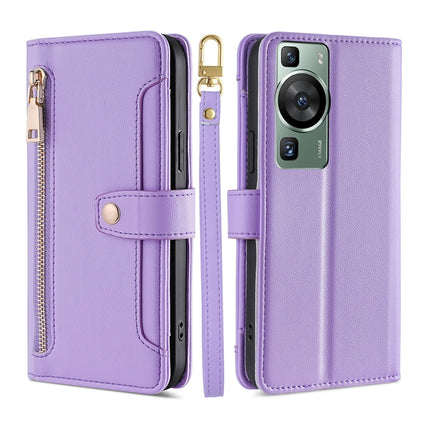 Sheep Texture Cross-body Zipper Wallet Leather Phone Case, For Xiaomi Redmi Note 12 4G Global, For Huawei P60 / P60 Pro, For Nokia G22, For Honor Magic5