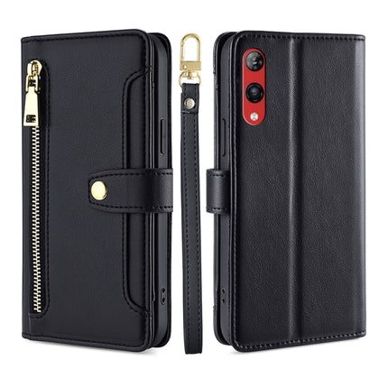 Sheep Texture Cross-body Zipper Wallet Leather Phone Case, For Xiaomi Redmi Note 12 4G Global, For Huawei P60 / P60 Pro, For Rakuten Big S, For Rakuten Hand 4G