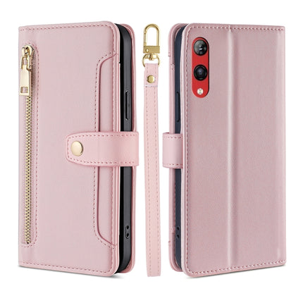 Sheep Texture Cross-body Zipper Wallet Leather Phone Case, For Xiaomi Redmi Note 12 4G Global, For Huawei P60 / P60 Pro, For Rakuten Big S, For Rakuten Hand 4G