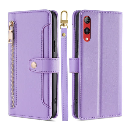 Sheep Texture Cross-body Zipper Wallet Leather Phone Case, For Xiaomi Redmi Note 12 4G Global, For Huawei P60 / P60 Pro, For Rakuten Big S, For Rakuten Hand 4G