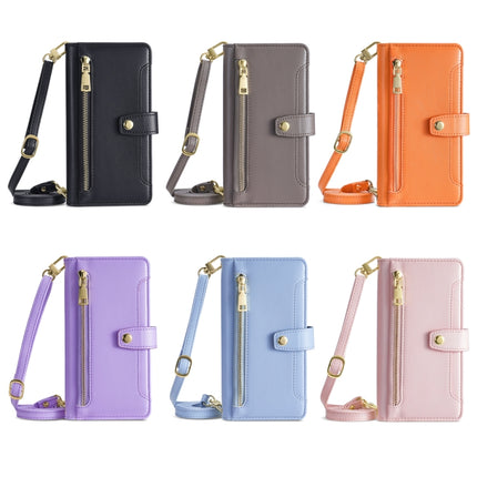Sheep Texture Cross-body Zipper Wallet Leather Phone Case, For Honor Magic5 Pro, For Honor X5 4G, For Honor X40, For OnePlus Ace 2V 5G