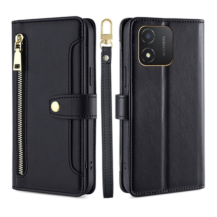 Sheep Texture Cross-body Zipper Wallet Leather Phone Case, For Honor Magic5 Pro, For Honor X5 4G, For Honor X40, For OnePlus Ace 2V 5G