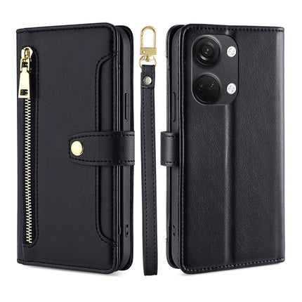 Sheep Texture Cross-body Zipper Wallet Leather Phone Case, For Honor X40, For OnePlus Ace 2V 5G
