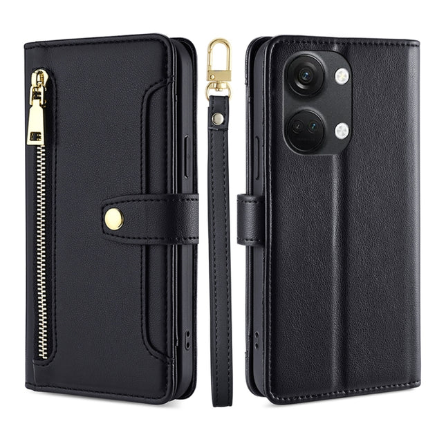 Sheep Texture Cross-body Zipper Wallet Leather Phone Case, For Honor Magic5 Pro, For Honor X5 4G, For Honor X40, For OnePlus Ace 2V 5G
