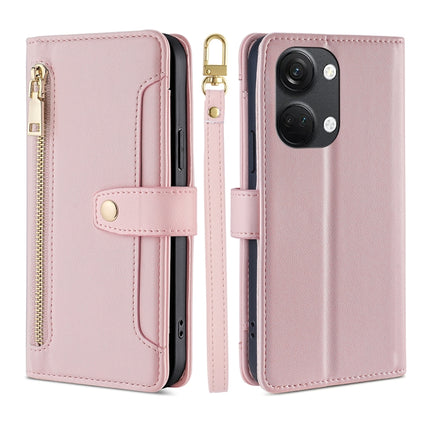 Sheep Texture Cross-body Zipper Wallet Leather Phone Case, For Honor X40, For OnePlus Ace 2V 5G